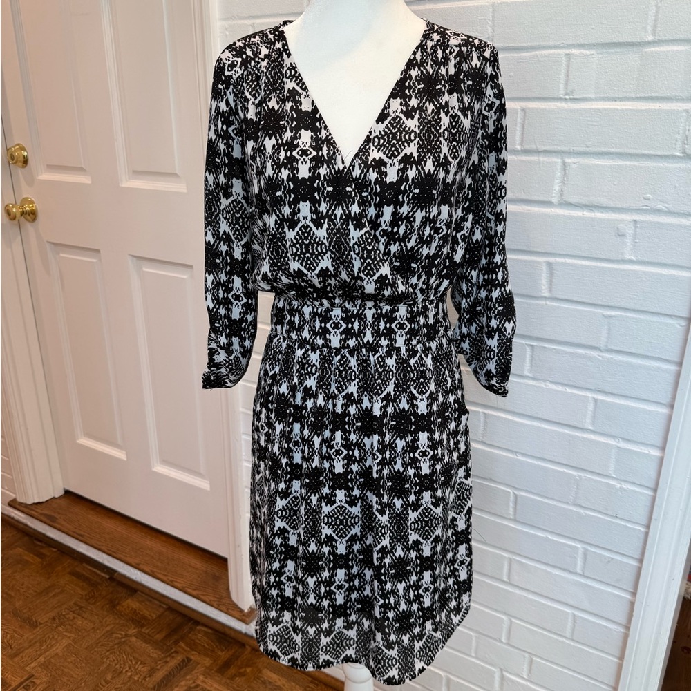 Daniel Rainn black and white dress